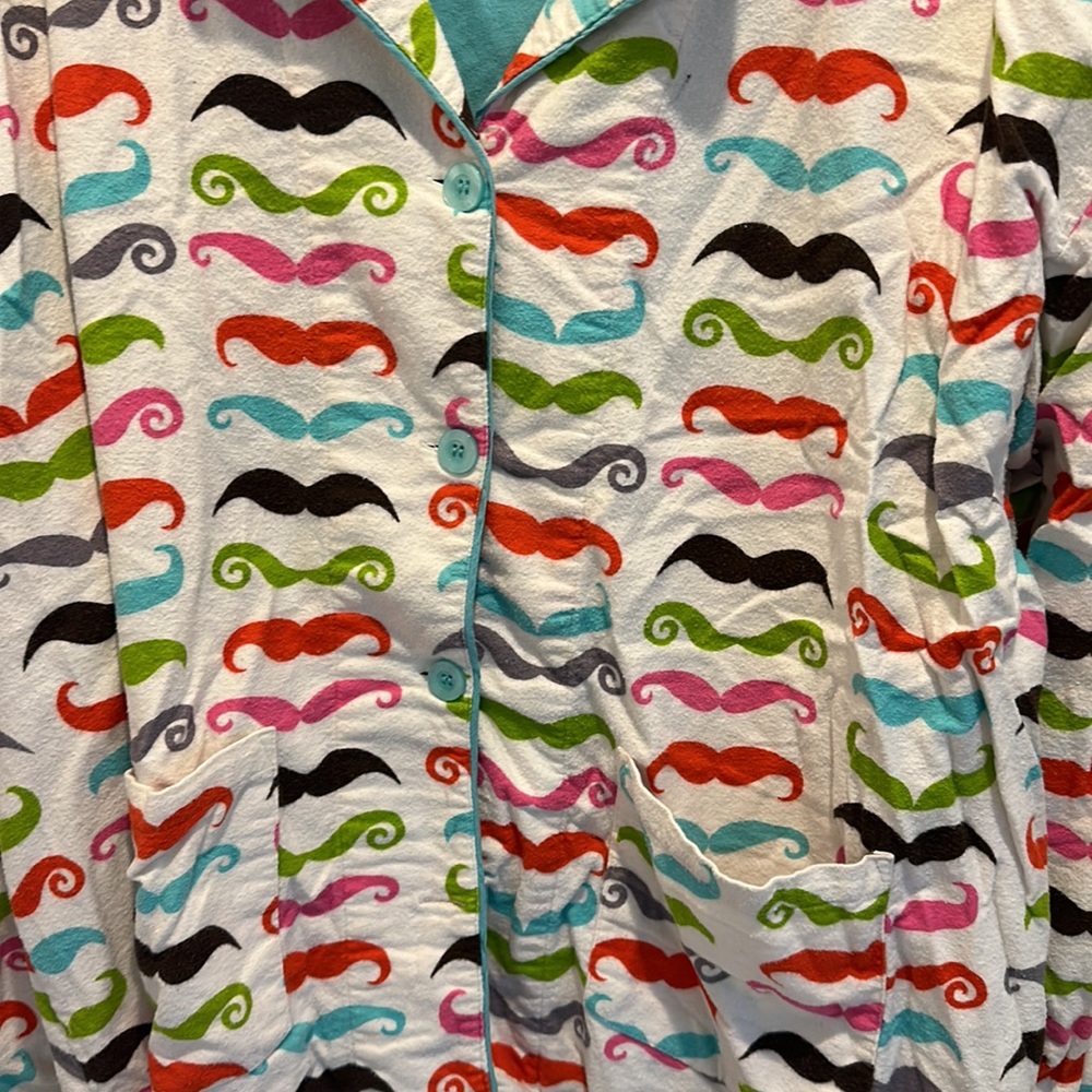 P J Salvage mustache man, pajamas. Size 2X. - Picture 2 of 5